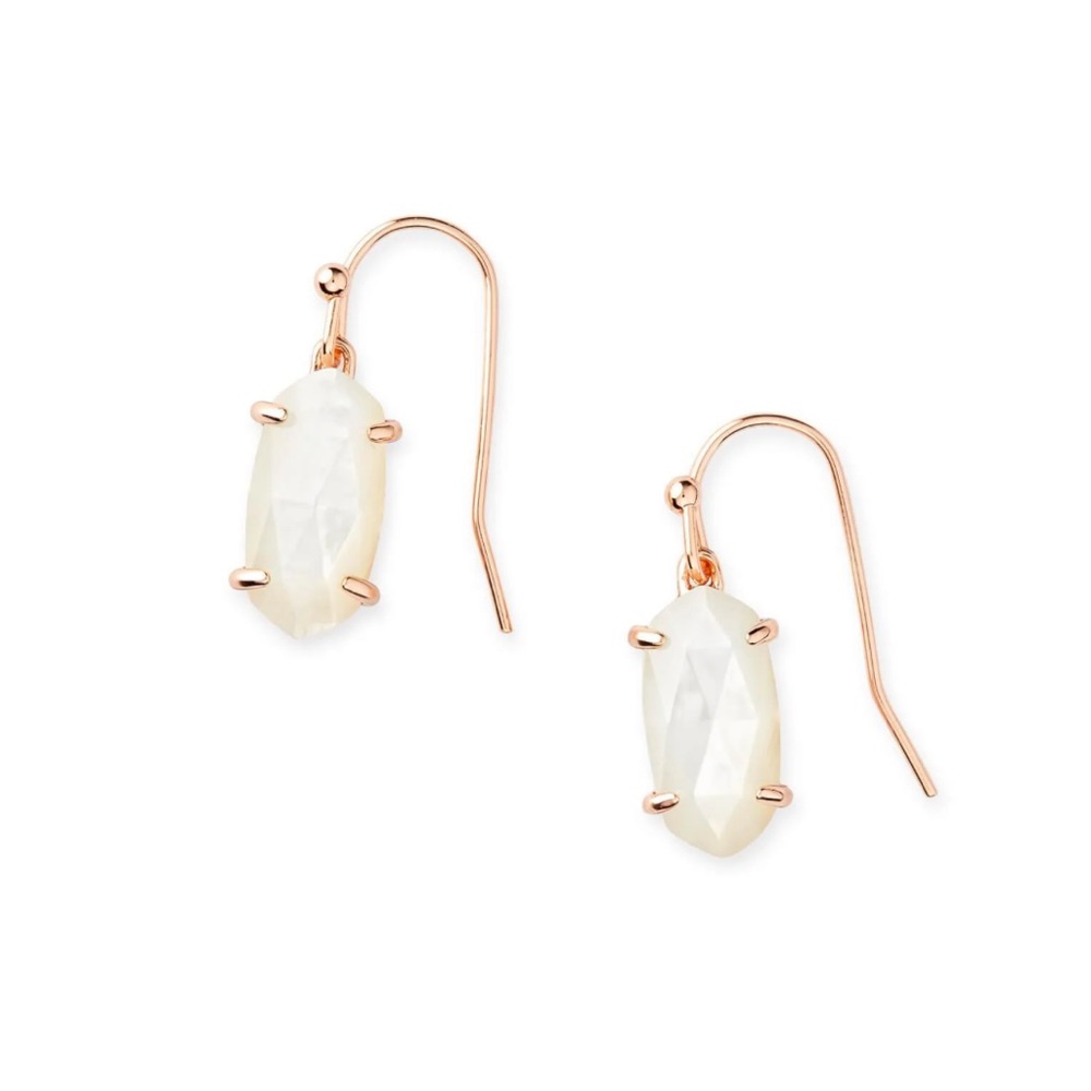 Kendra Scott Lemmi Rose Gold and Mother of Pearl Earrings